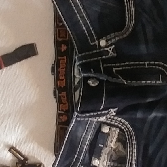 Pair of Rock Revival jeans. New never worn. Size 30.blue with white stitching - Picture 3 of 4